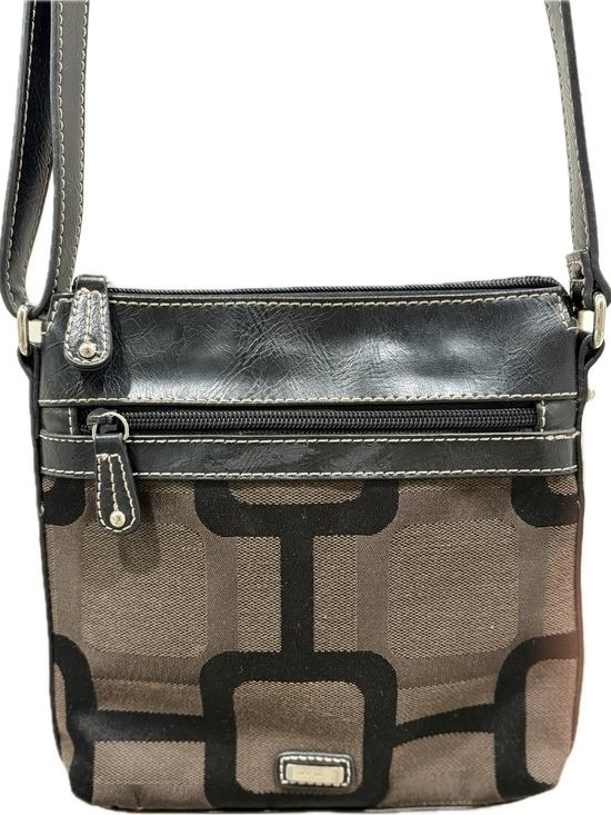 Nine West Handbags - Nine West Signature Logo Canvas Crossbody Bag Brown Black